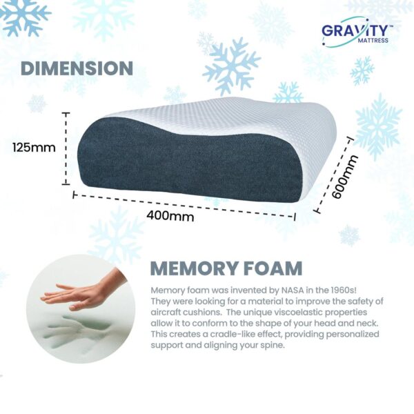 Gravity Coolest Memory Foam Pillow - Image 3